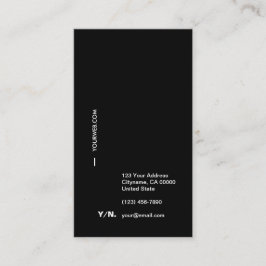 Svart & WhiteTypography lodrätvisitkort Visitkort