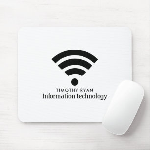 Svart Wi-Fi-Logotyp, informationsteknik, dator Musmatta