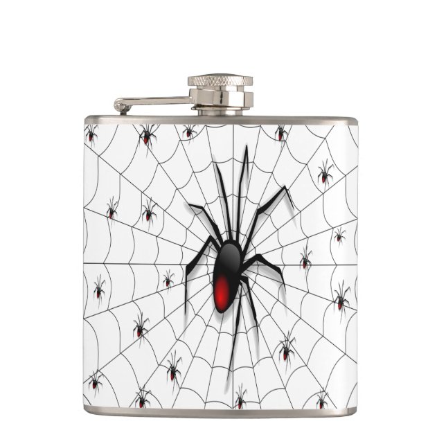 Svart Widow Spider och Spädbarn - Fickplunta (Framsidan)