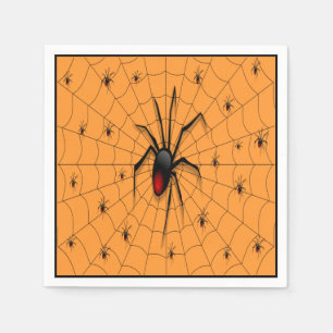 Svart Widow Spider och Spädbarn - Pappersservett
