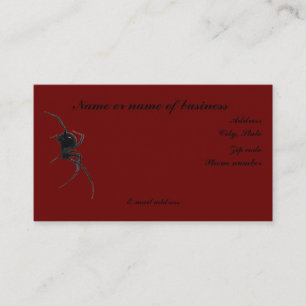Svart Widow Spider Visitkort