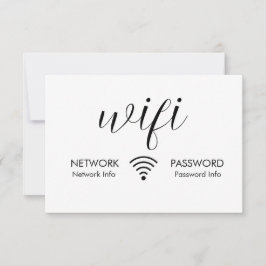 Svart WiFi-nätverksinformation om vitt WiFi-löseno