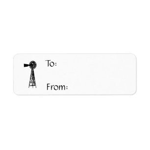 Svart Windmill.png Returadress Etikett