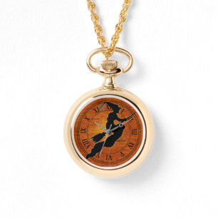 Svart Witch - Orange Halloween Armbandsur