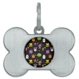 svart Wonderland ID-bricka Husdjur