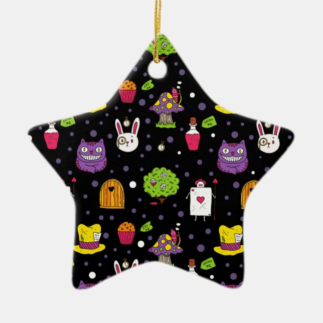 svart Wonderland Julgransprydnad Keramik (Framsidan)