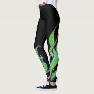 Svart Wreckleaf damasker Leggings
