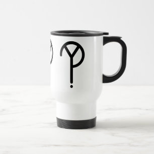 Svart Y? Symboltravel mug Resemugg