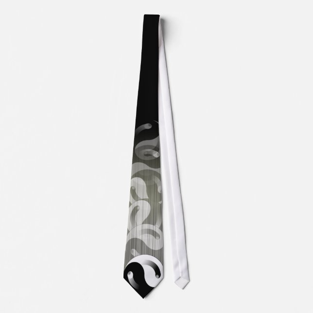 Svart Ying Yang Tie Slips (Framsida)