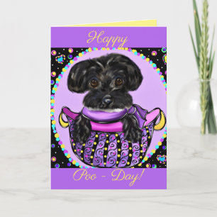 Svart Yorkie Poo Kort