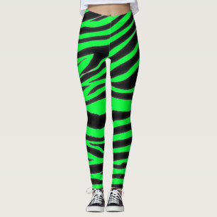 SVART ZEBRA MÖNSTRAD LEGGINGS
