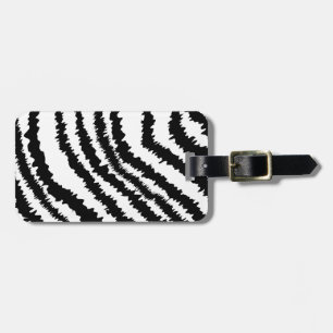 Svart zebra tryckmodell bagagebricka