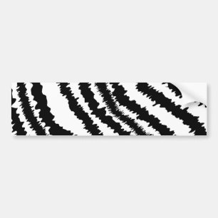 Svart zebra tryckmodell bildekal