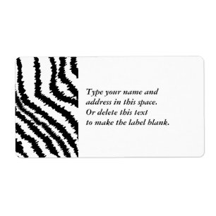 Svart zebra tryckmodell fraktsedel