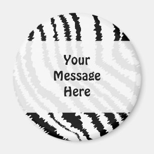 Svart zebra tryckmodell magnet