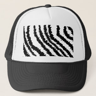 Svart zebra tryckmodell truckerkeps