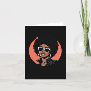 Svarta afrocentriska kvinnor är afro Black History Kort