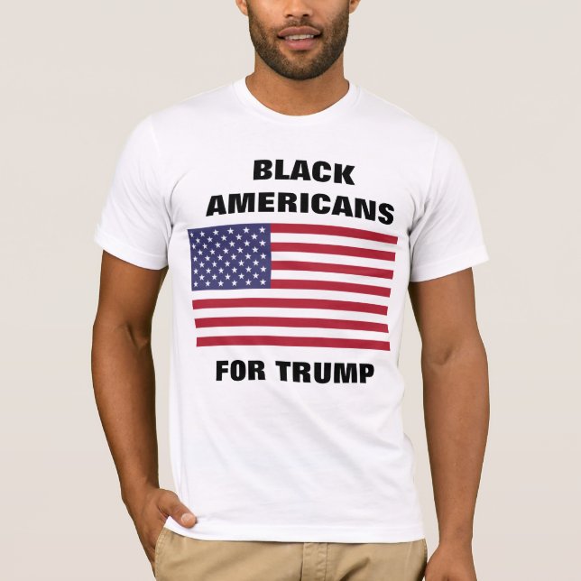 SVARTA AMERIKANER FÖR TRUMP T SHIRT (Framsida)