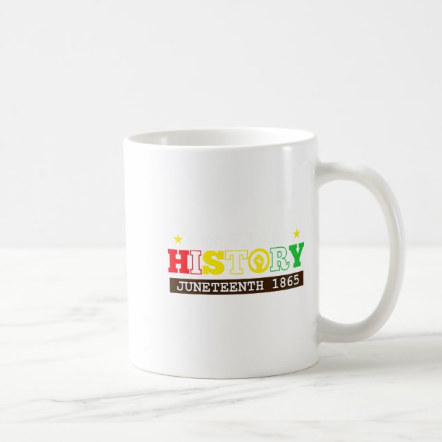 Svarta Amerikaner Känn Er Historia 1865 Juni Frihe Kaffemugg (Höger)