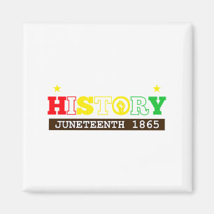 Svarta Amerikaner Känn Er Historia 1865 Juni Frihe Magnet