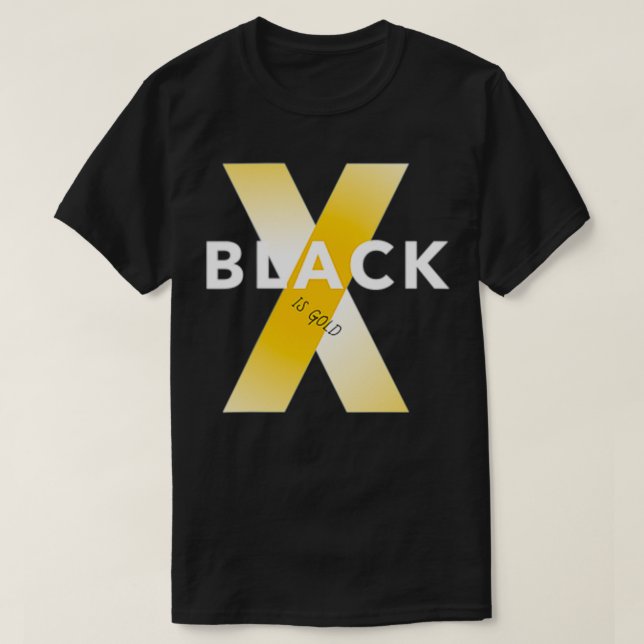 Svarta är Guld T Shirt (Design framsida)