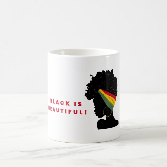 Svarta är vackert kaffemugg (Center)