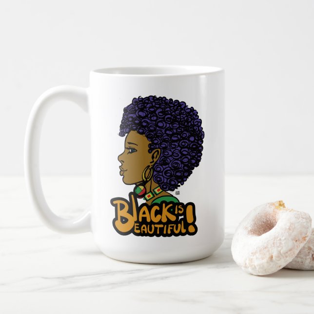 Svarta är vackert kaffemugg (Med munk)