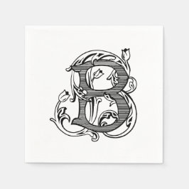 Svarta "B" monogram cocktailsalonger Pappersservett