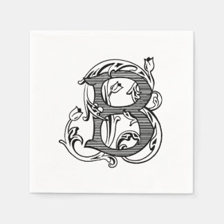 Svarta "B" monogram cocktailsalonger Pappersservett