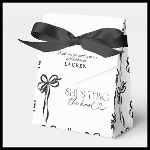 Svarta bågen Hon knyter knuten Bridal Shower Presentaskar