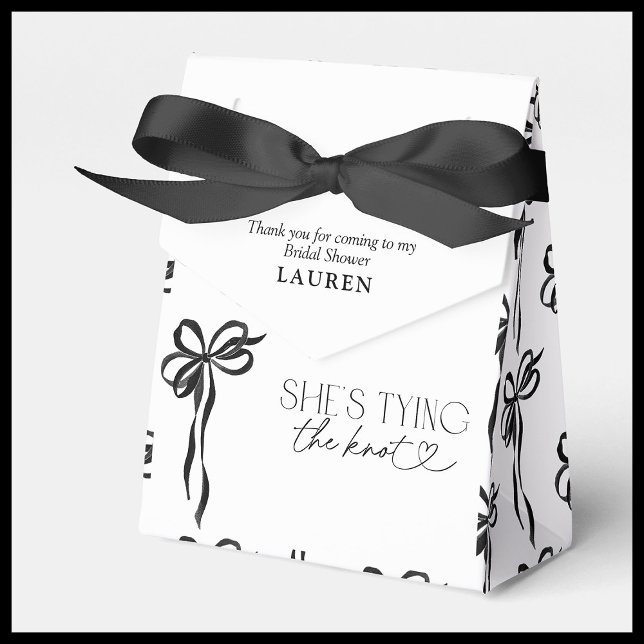 Svarta bågen Hon knyter knuten Bridal Shower Presentaskar (Skapare uppladdad)