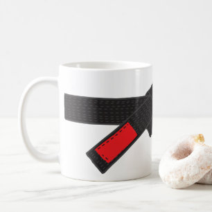 svarta bälte, jiu-jitsu kaffe mugg