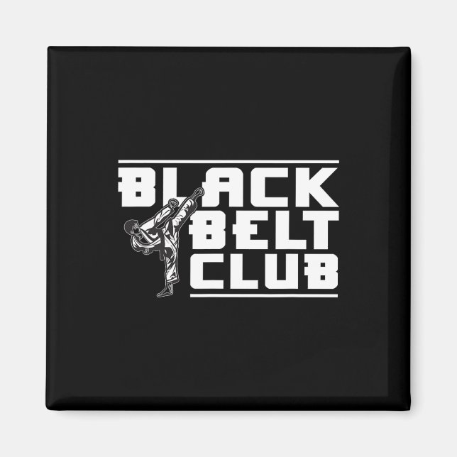 Svarta Bälte-Klubben - Karate Black Bälte Magnet (Framsidan)