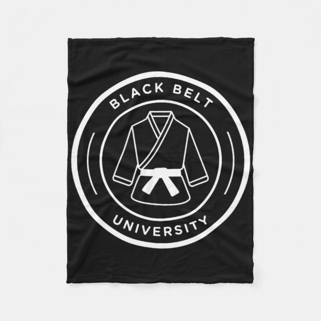Svarta Bälte Universiteten Fleecefilt (Framsidan)