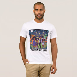 Svarta barn stumpar på en hemsökt stadsHalloween T Shirt