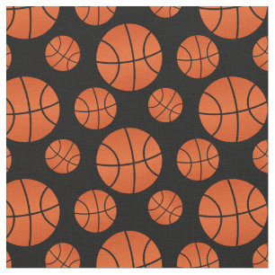 Svarta basketbollen Mönster Tyg