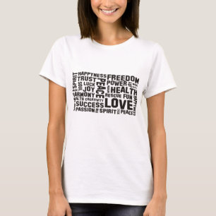 Svarta bekräftelser - bakgrundsklar t shirt