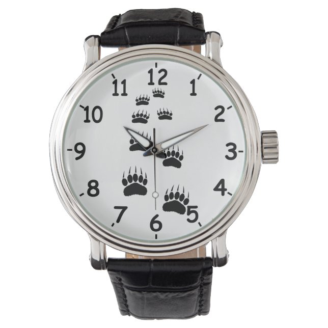 Svarta björnspår  armbandsur (Framsida)