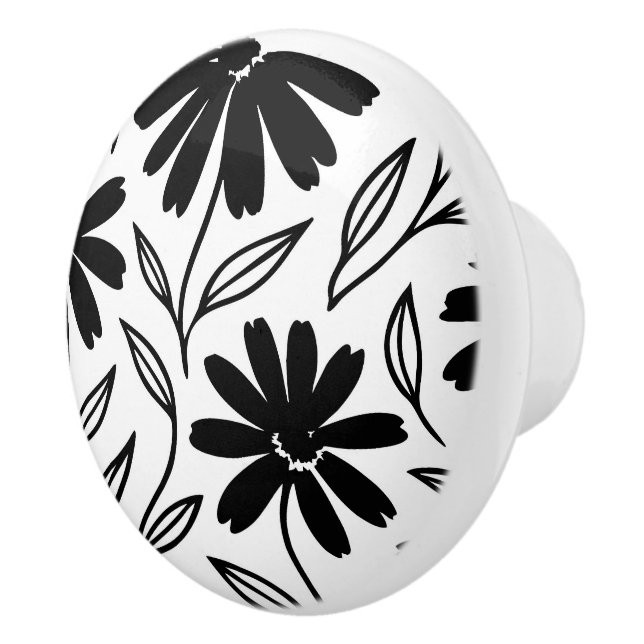 Svarta bläckprydnader Vita Boho Knopp (Höger)