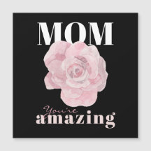 Svarta Blommigten Mors dag Hälsning Magnet