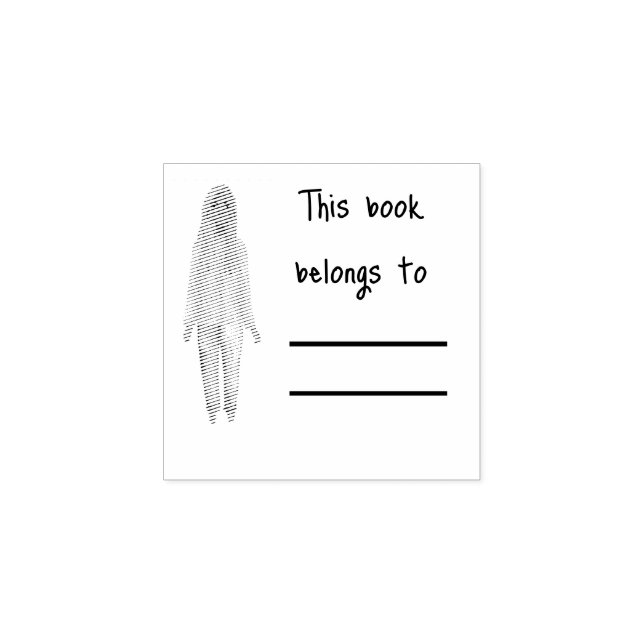 Svarta Bok Älskare, Bibliotek Bok Frimärke Stämpel (Tryck)