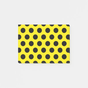 Svarta cirklar i Gultens bakgrund Post-it Block