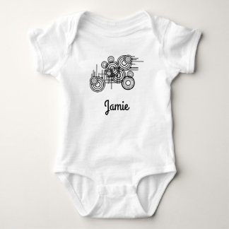 Svarta cirklar på ljus färg t shirt
