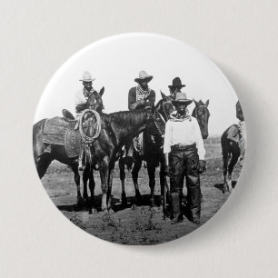 Svarta Cowboys på Bonham Texas 1890 Knapp