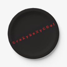 Svarta CrazySexyCool-tema papperstallrikar