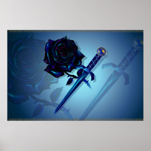 Svärta det rosa och dolktrycket poster