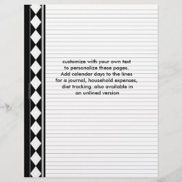 svarta, diagonala sidor