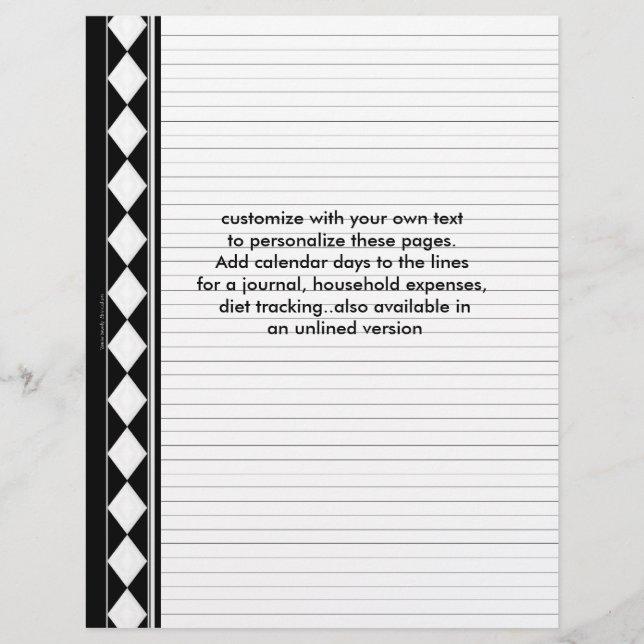 svarta, diagonala sidor (Framsida)