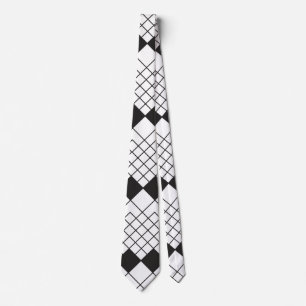 Svarta diamantformer mönster slips