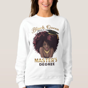 Svarta Drottning Masters Examen Söt Examenspresent T Shirt